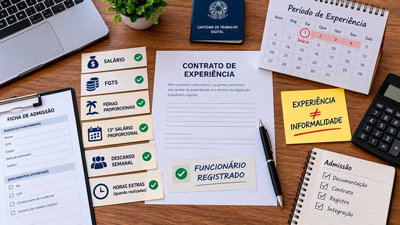Direitos do funcionário durante o contrato de experiência