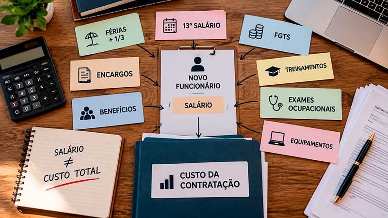 Custos envolvidos na contratação de funcionários por uma empresa